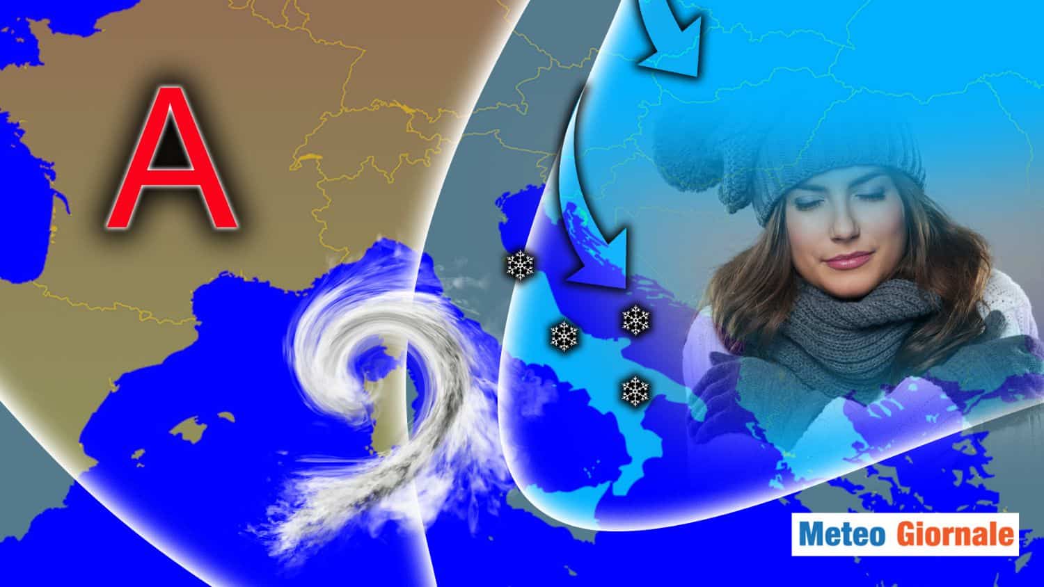 Meteo, Vortice ARTICO: Sabato 11 e Domenica 12 clou della NEVE