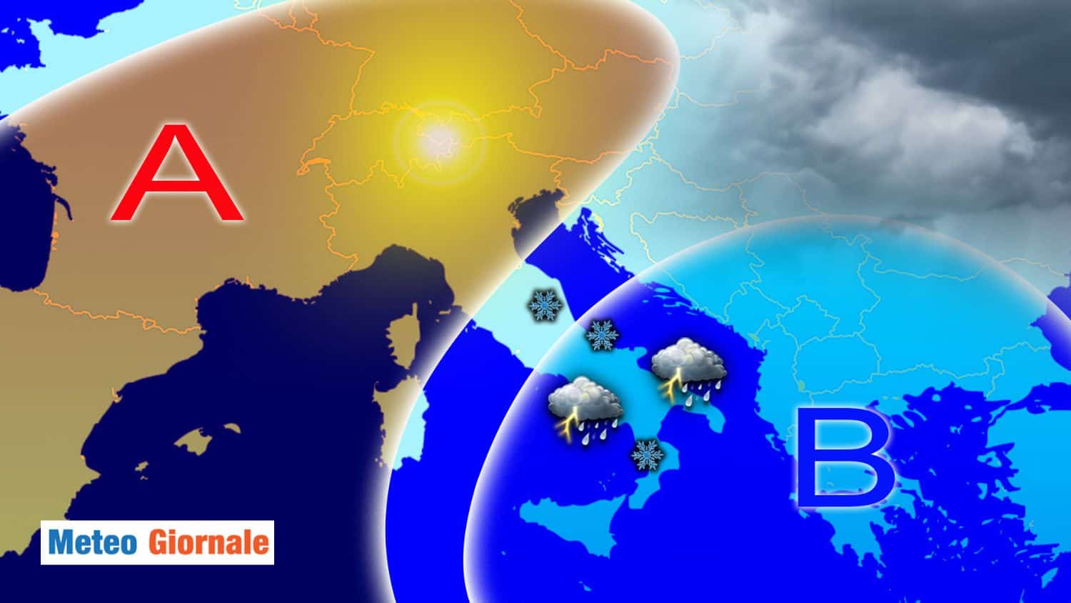 Meteo, CICLONE IMMOBILE: Nubifragi e Neve per giorni su queste Regioni