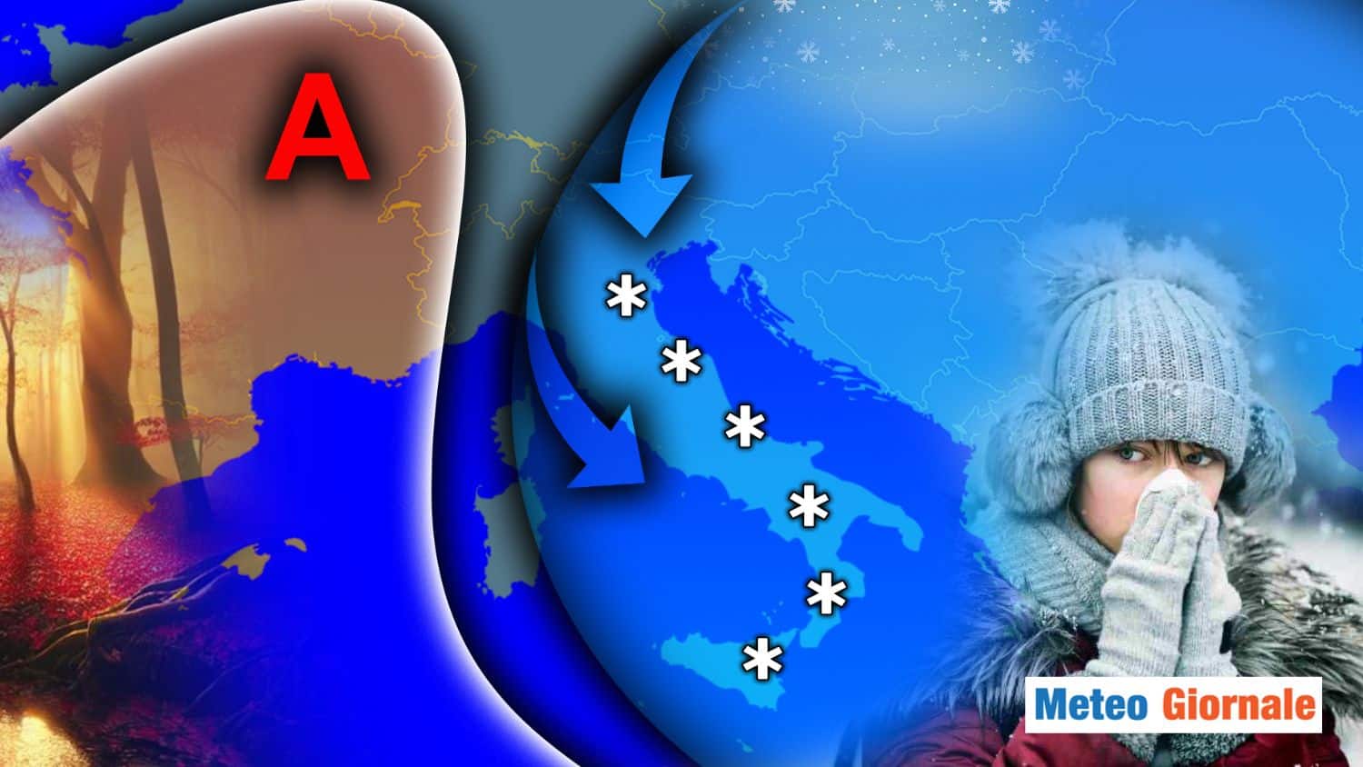Meteo, l’Anticiclone spalanca le porte: SPIFFERI GELIDI sull’Italia