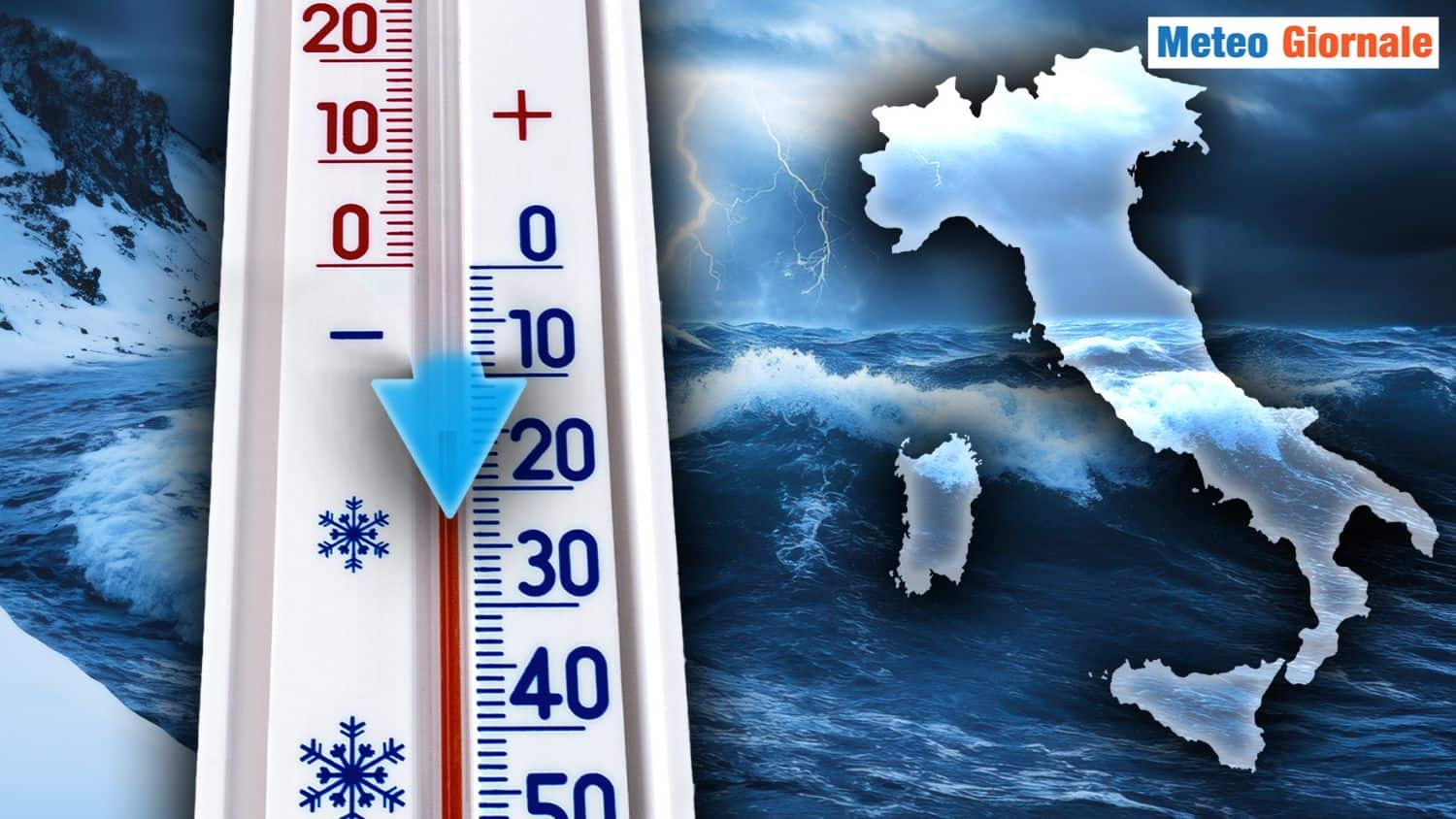 Meteo Italia: CALO delle TEMPERATURE e MALTEMPO con pioggia e NEVE