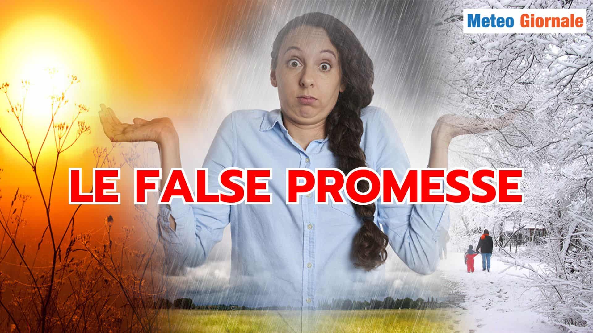 False promesse METEO di un Inverno che non c'è