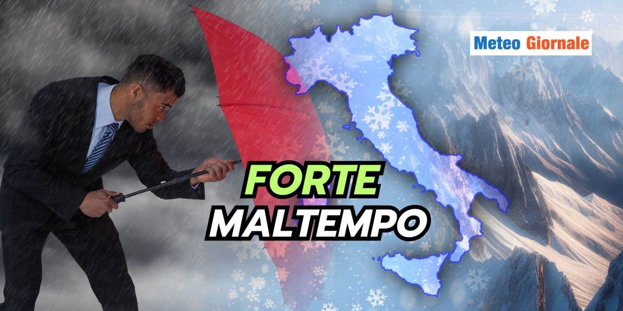 Meteo: PESANTE ondata di MALTEMPO per queste Regioni