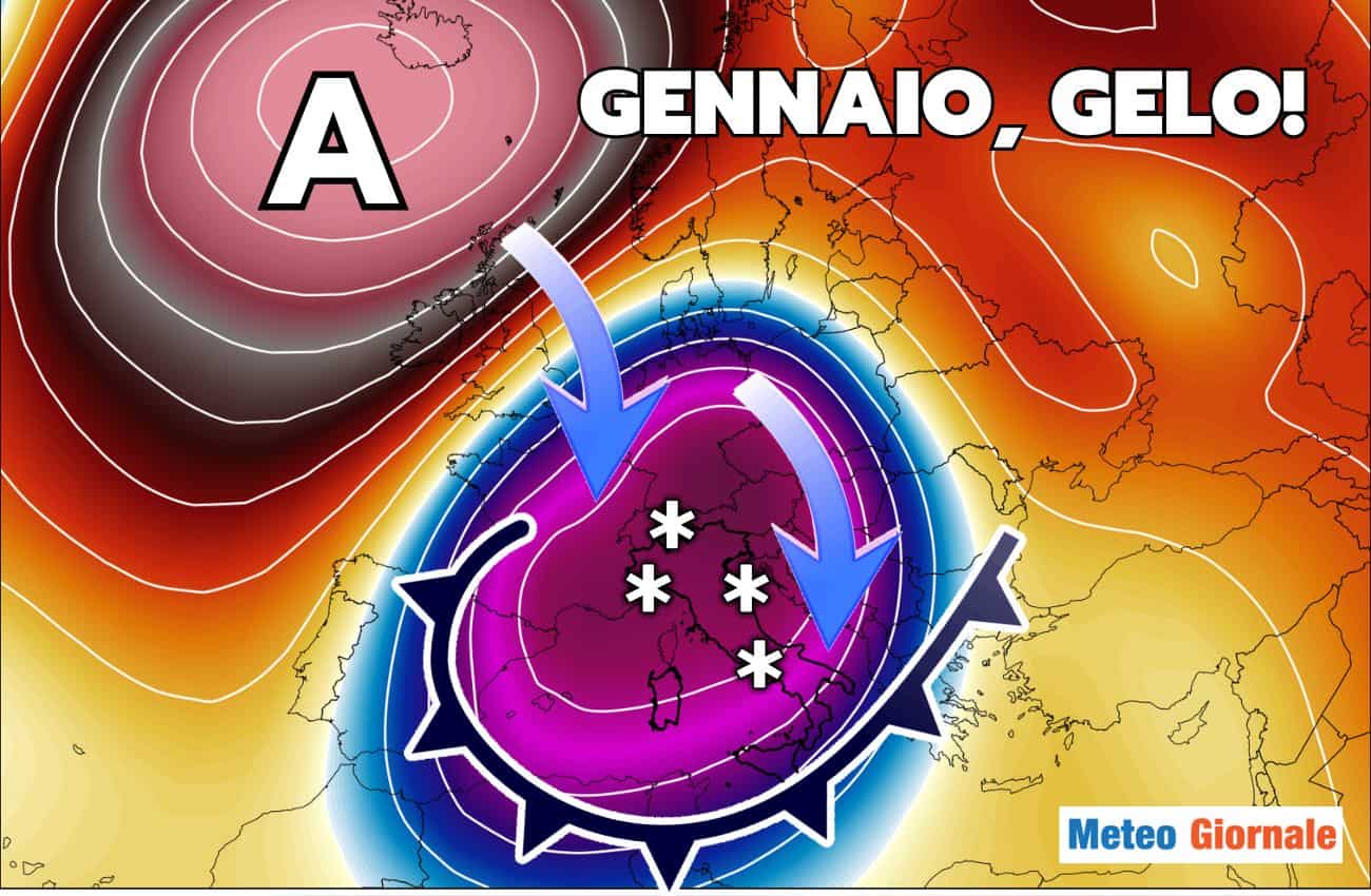 Meteo: neve e gelo, una minaccia per l’Italia a metà Gennaio