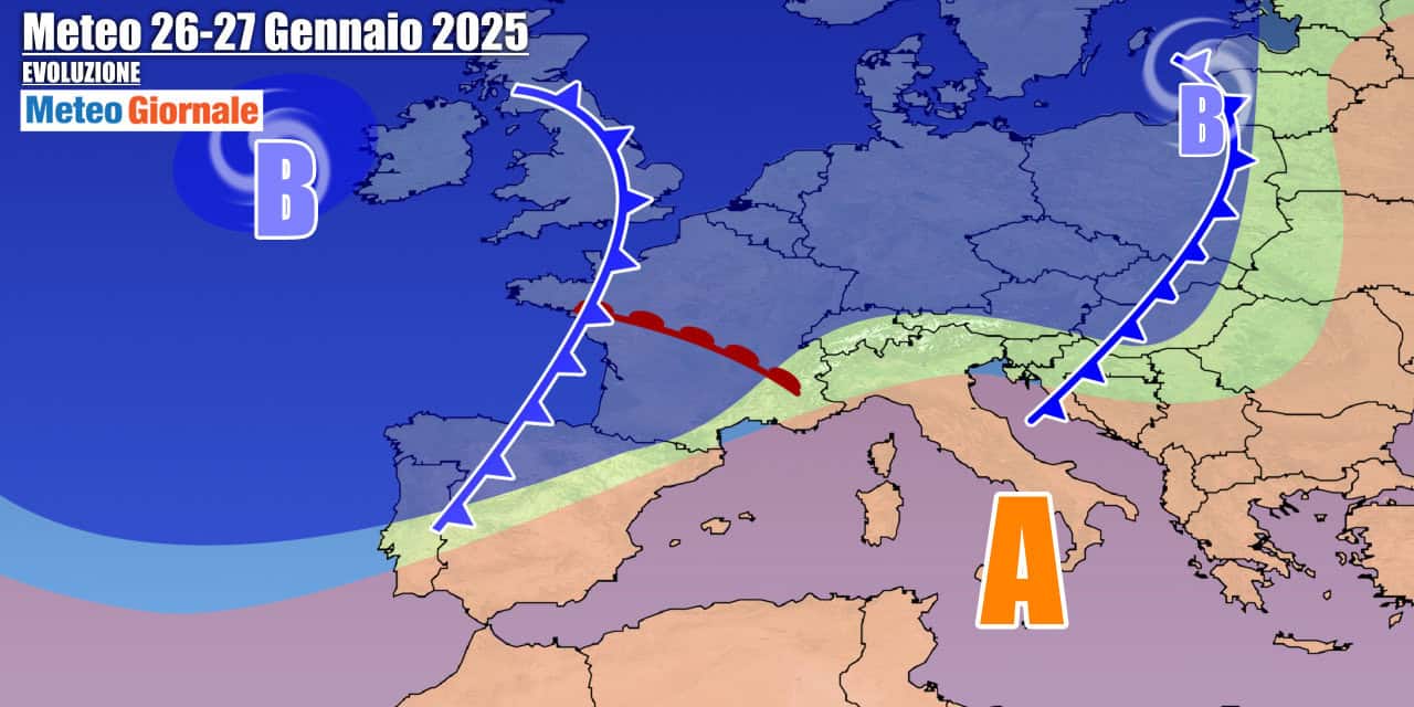 Meteo Italia: arriva perturbazione nel weekend, poi maltempo più diffuso