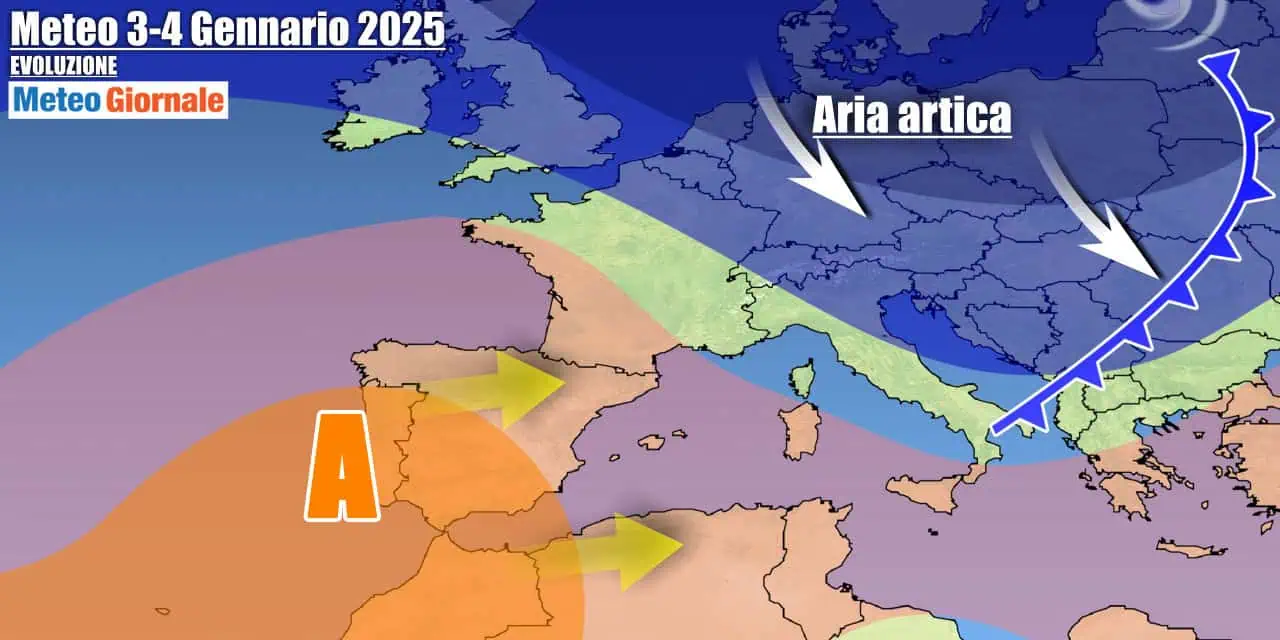 Prima perturbazione del 2025 e ne seguirà un'altra per l'Epifania