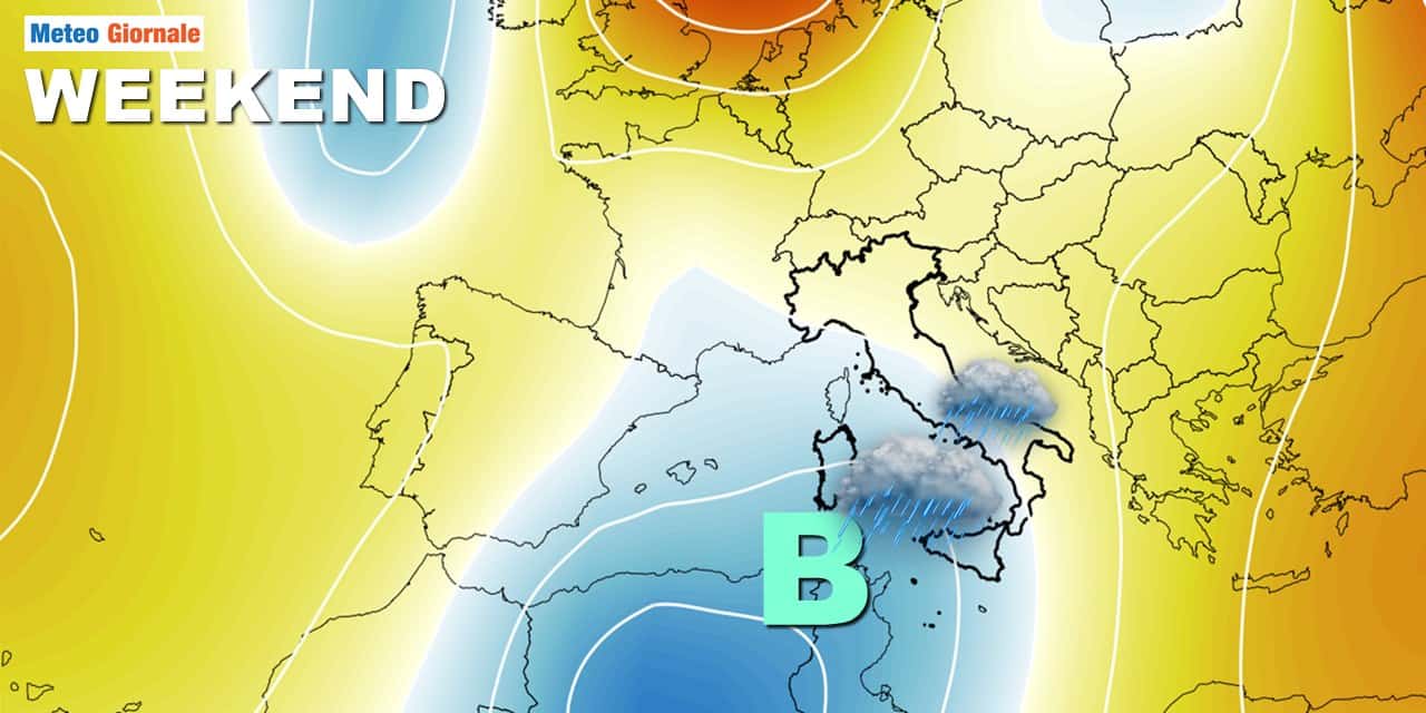 Previsioni meteo: nuovo ciclone nel weekend, colpirà il Centro-Sud