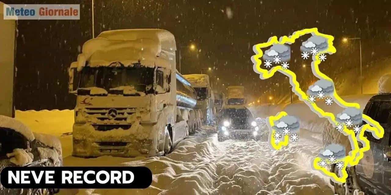 Meteo: rischio neve, mezza Italia potrebbe fermarsi