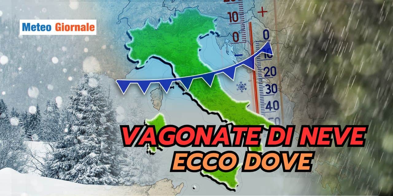 Meteo: NEVICATE MOSTRUOSE, ma solo in queste aree