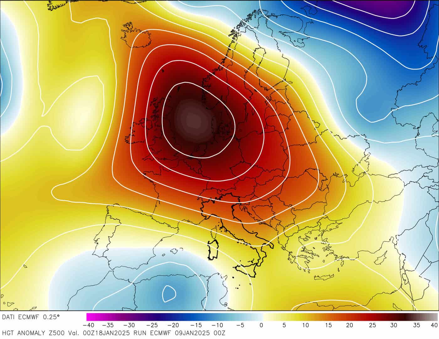 Meteo a 10 giorni: Un’Alta Pressione enorme alla conquista dell’Europa