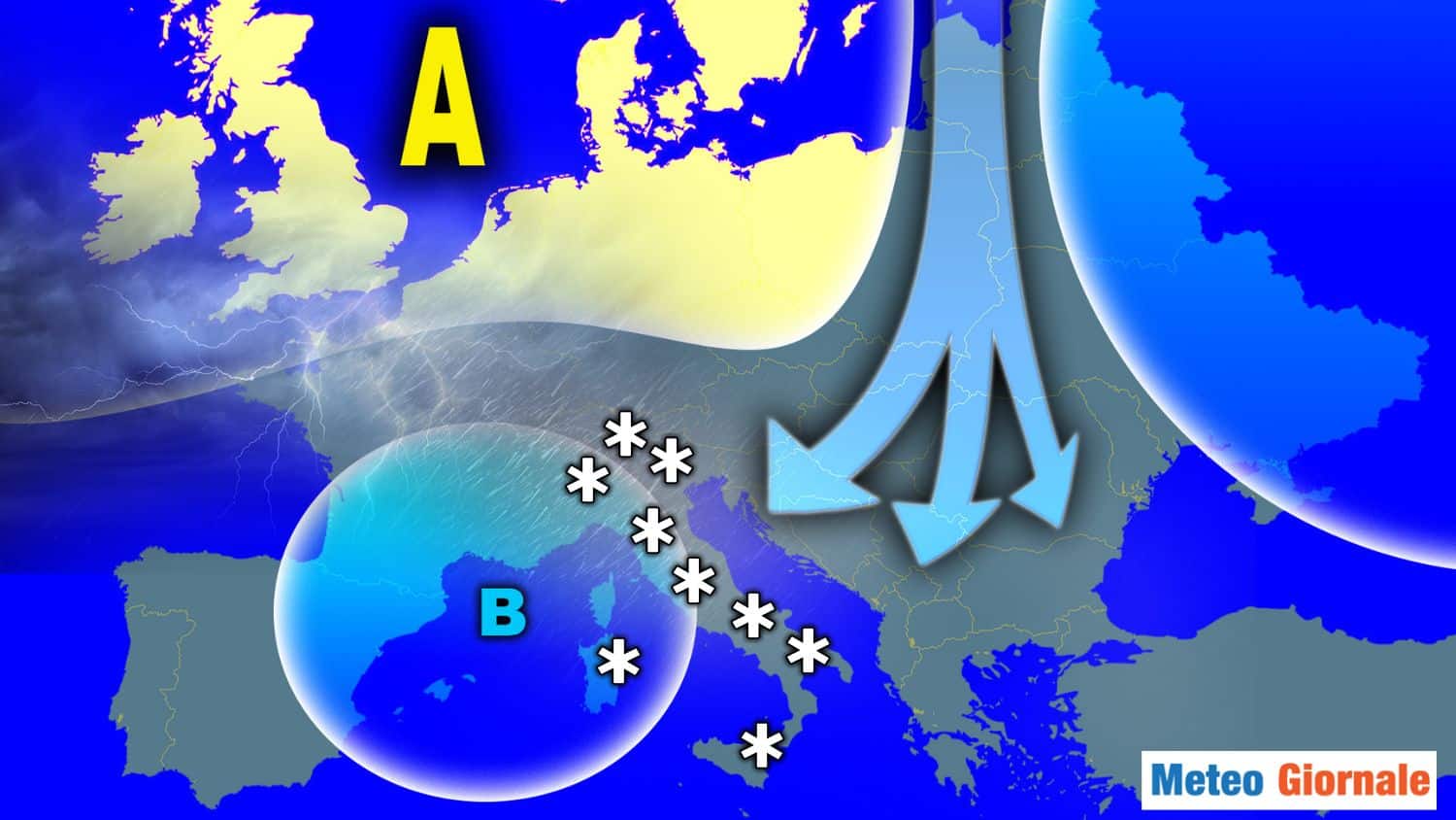 Meteo, si prepara “La Bestia che viene dall’Est”: gelo e neve diffusi in Italia