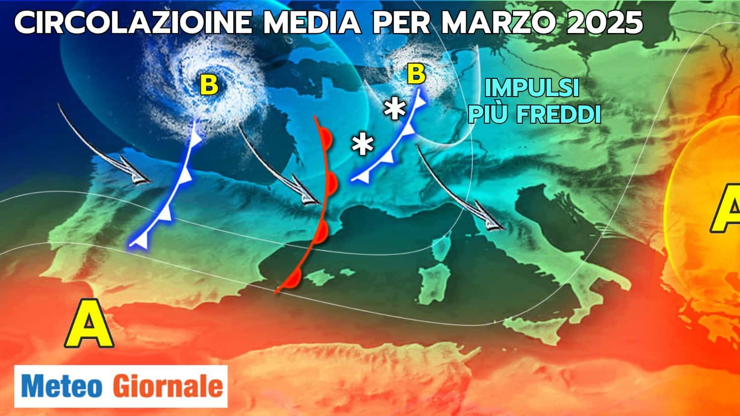 Evoluzione per Marzo: spesso instabile con spunti più freddi