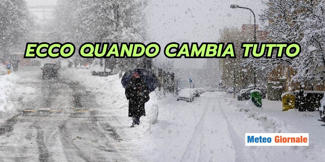 Stravolgimento meteo shock, occasioni per NEVE a quote basse