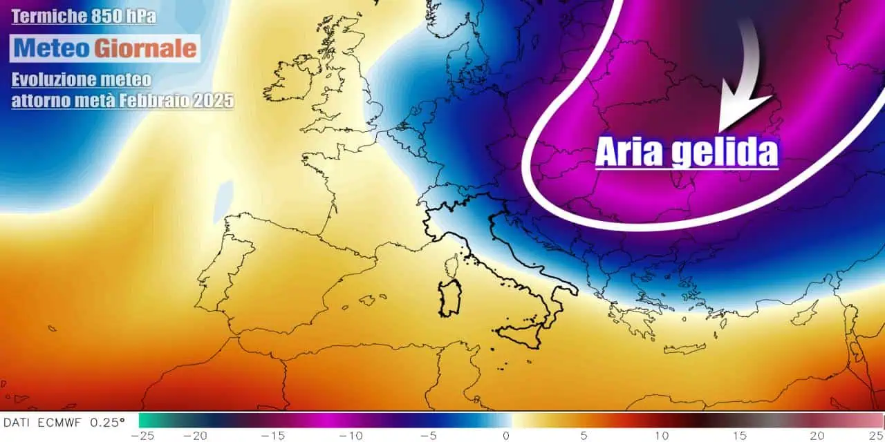 Fase rigida da metà Febbraio per molte parti d'Europa