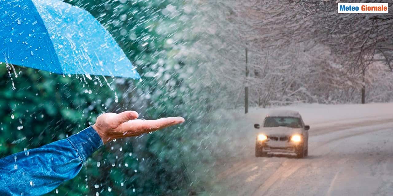 Maltempo nel weekend: piogge intense e anche neve in arrivo, ecco dove