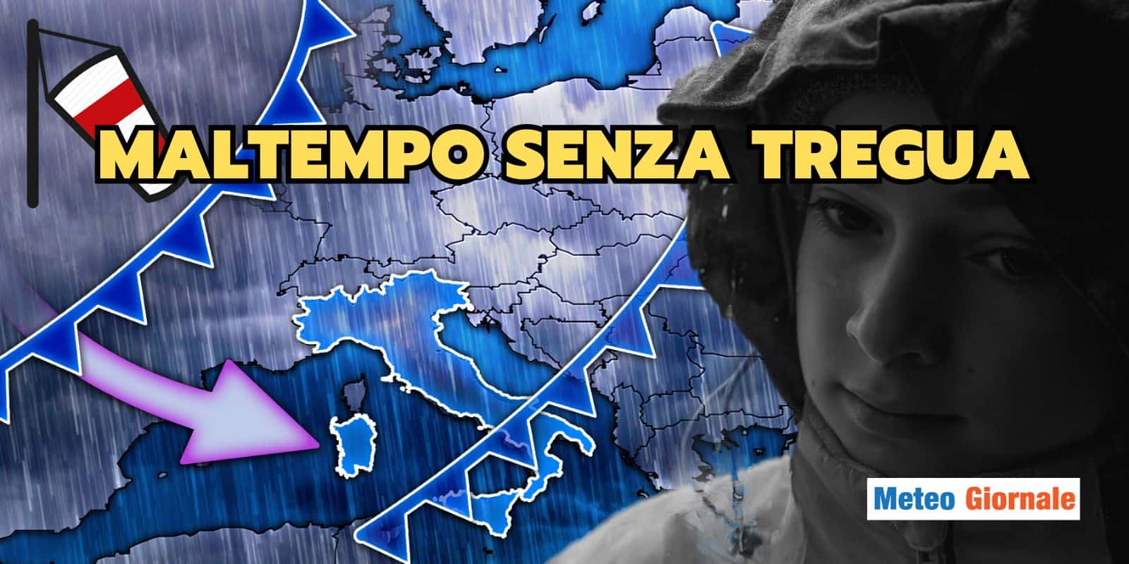 Meteo: PIOGGIA e NEVE senza tregua, Weekend con un colpo di coda invernale