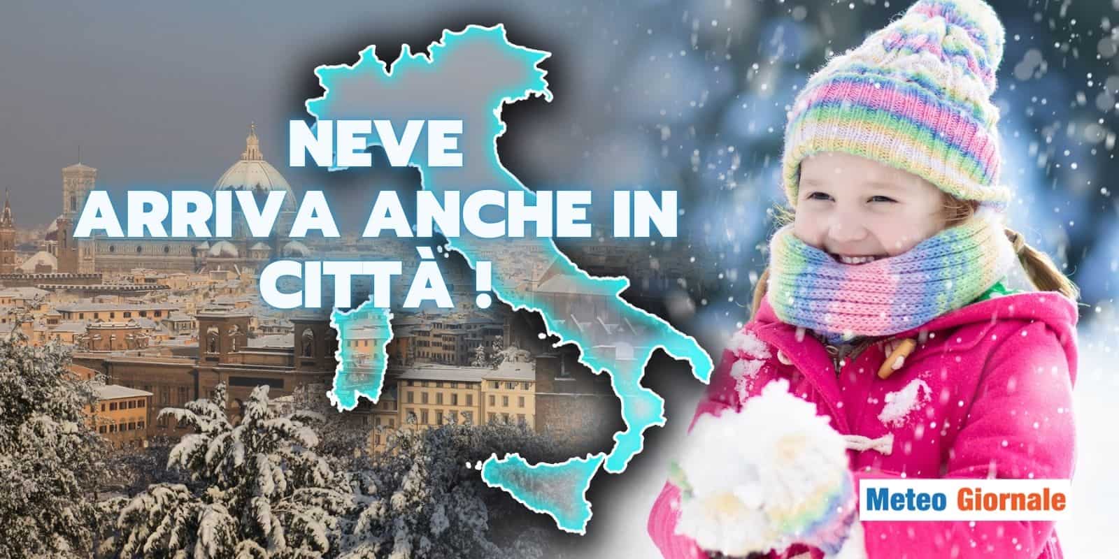 Meteo: neve in arrivo a bassa quota, si parte da Giovedì 6 Febbraio, le città più esposte