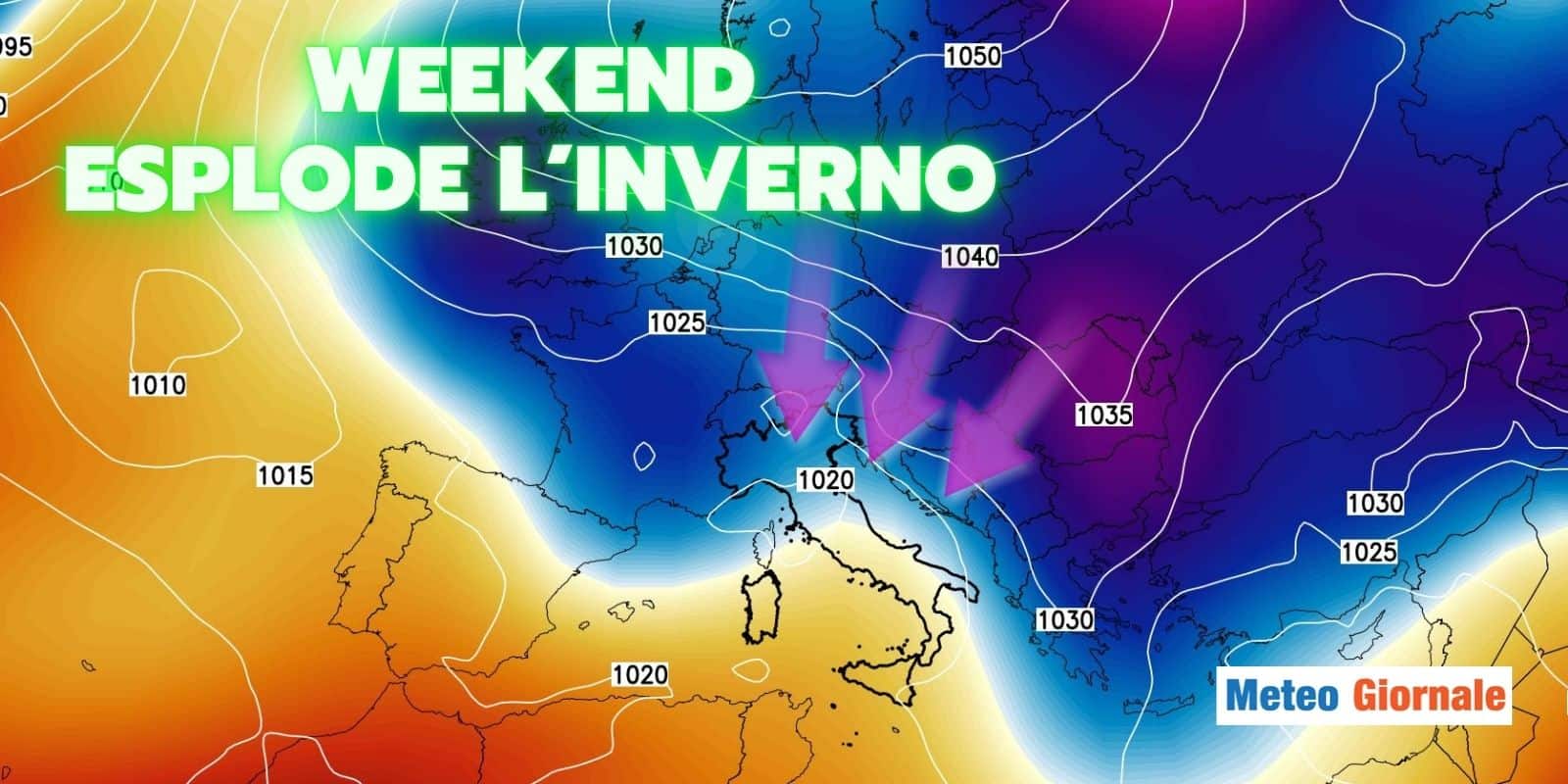Meteo Weekend 7-9 Febbraio: esplode l’Inverno, freddo, pioggia, neve a bassa quota, le zone colpite