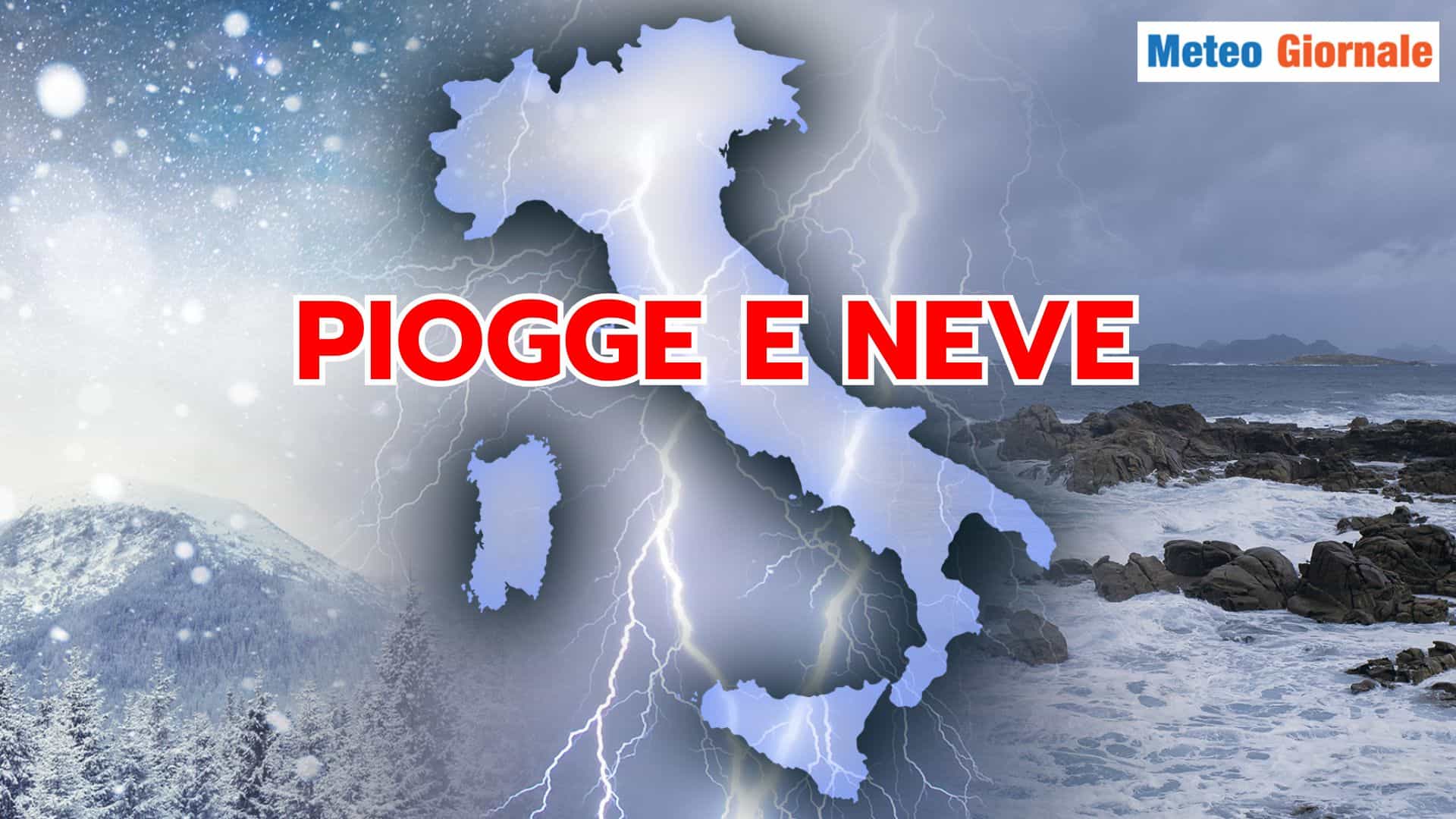 Previsioni Meteo del weekend: PIOGGE torrenziali, NEVE. Ecco dove