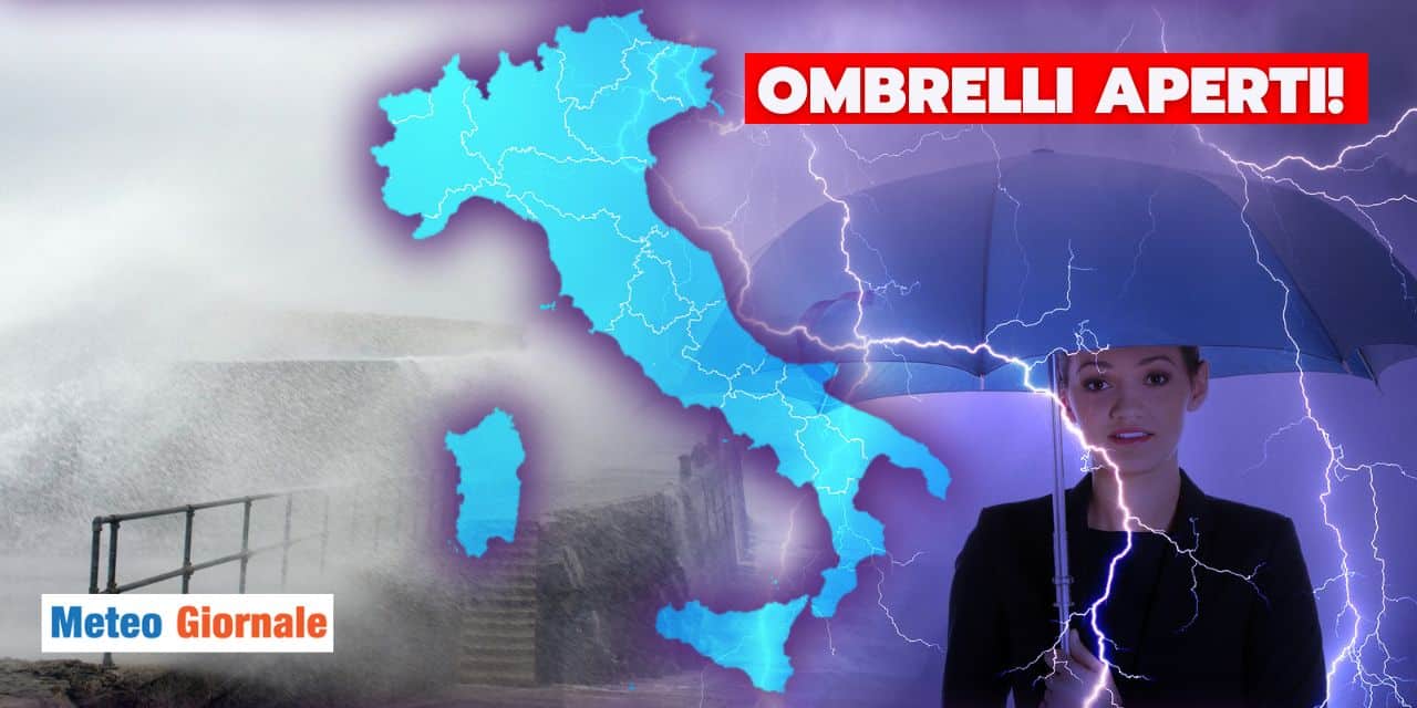 Meteo: ritorno della pioggia da Lunedì 24 su queste regioni
