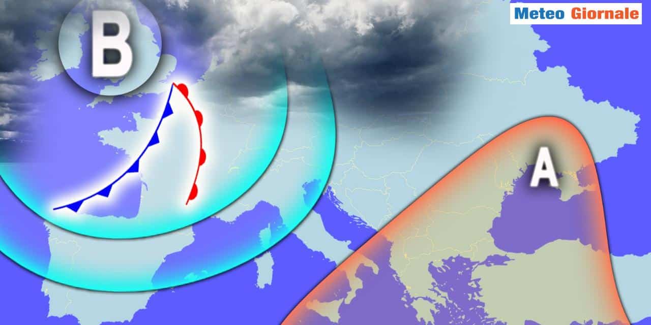 Verso ritorno delle piovose perturbazioni atlantiche