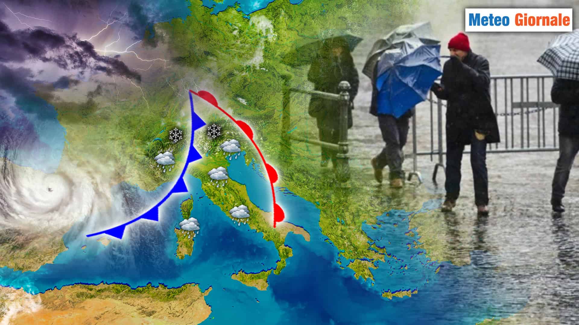 Meteo: settimana di Forti piogge, Temporali e tanta Neve
