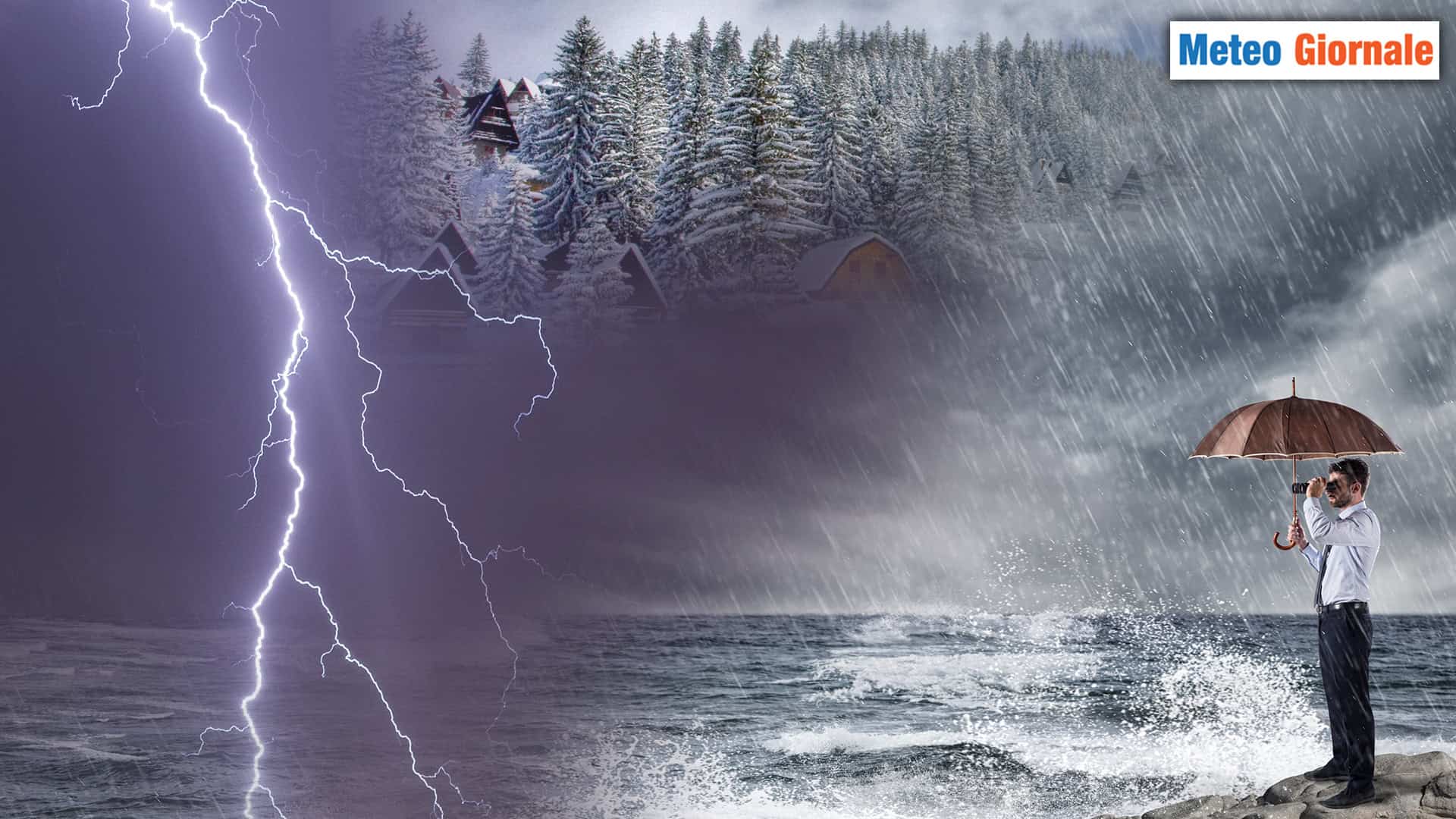 Meteo: Piogge, Temporali e Neve fino al Weekend