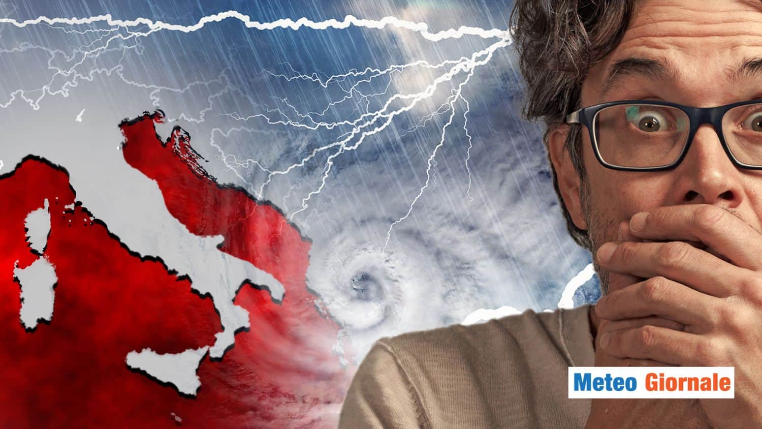 Surplus di energia Mediterraneo: GRANDINE GIGANTE, Cicloni e ALLUVIONI Lampo