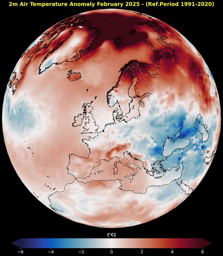 Anomalie meteo della temperatura allarmano gli scienziati