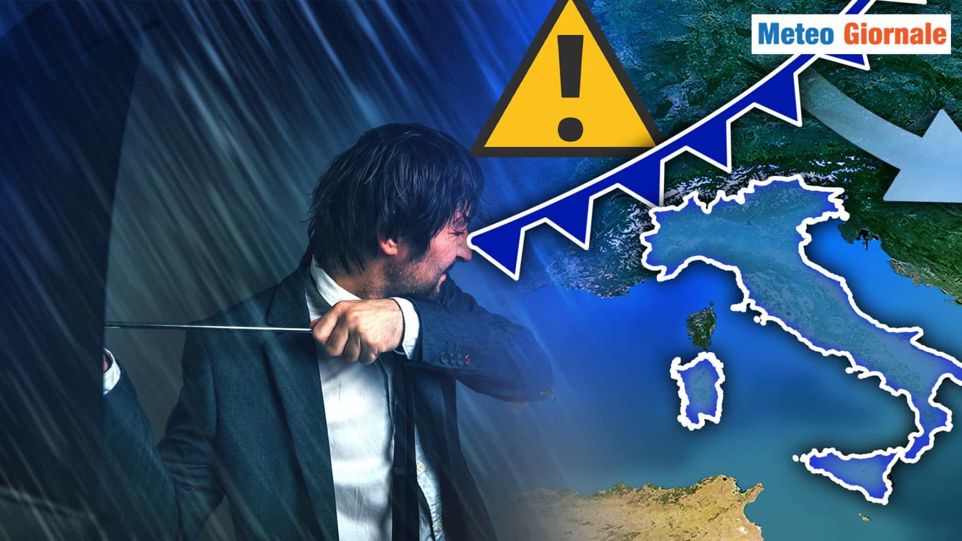 Italia divisa in due: Meteo PESSIMO al Centro Nord, meglio al Sud