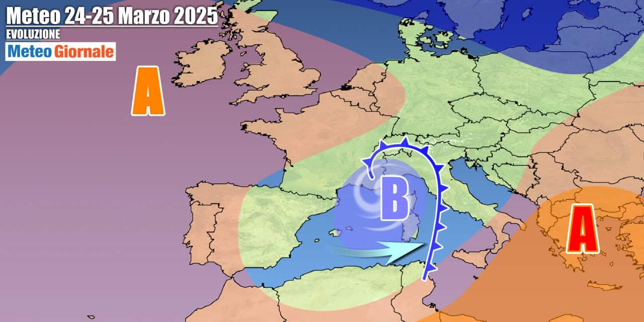 Meteo 7 Giorni: serie di perturbazioni, Ciclone punta l’Italia