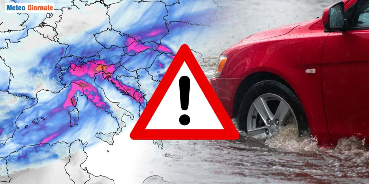 Meteo: fine settimana tempestoso, nubifragi su molte regioni fra Venerdì e Sabato