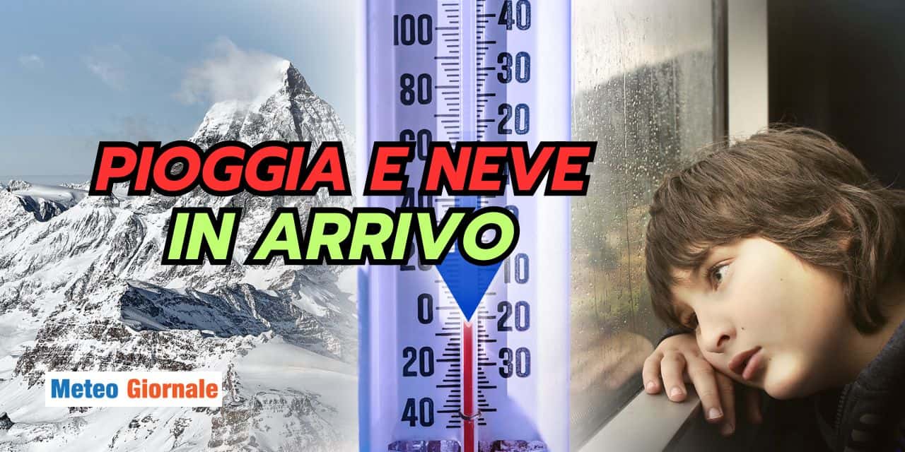 Mappe impressionanti di pioggia e neve, meteo estremo
