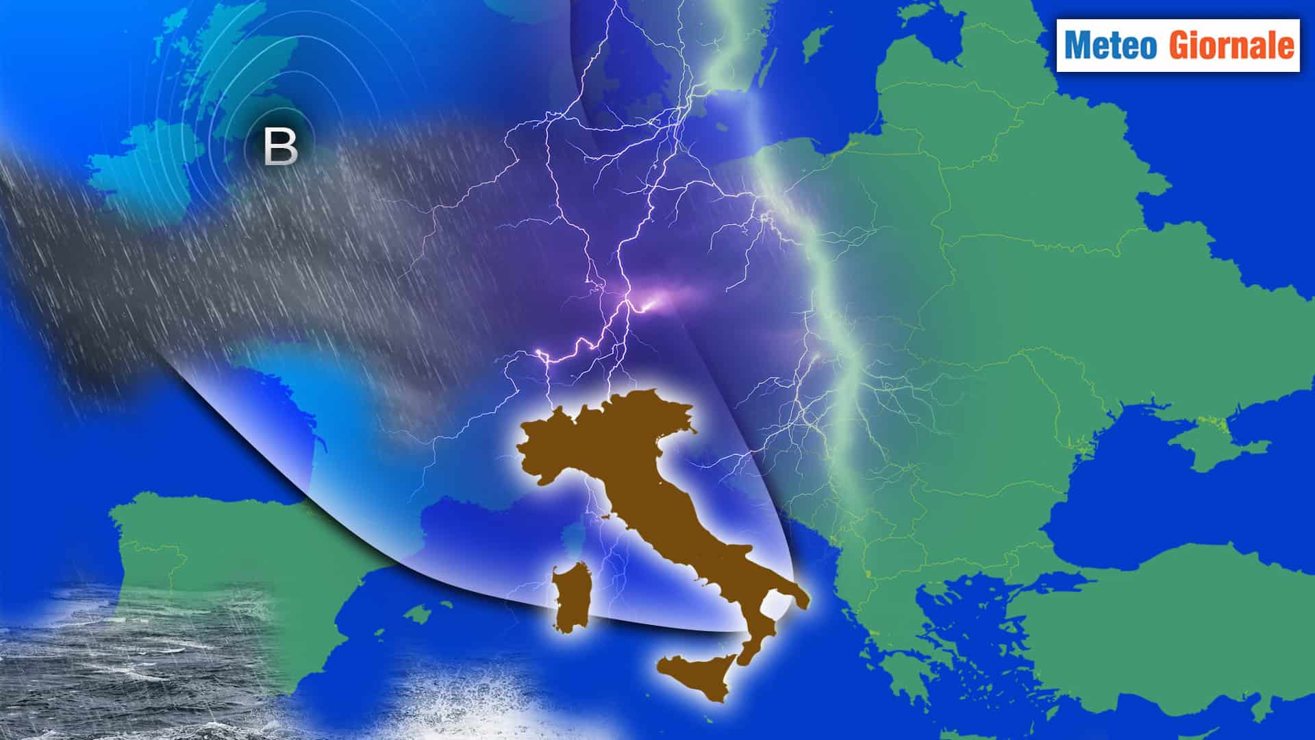 Meteo: Un vortice dal Nord Europa riporta l’instabilità