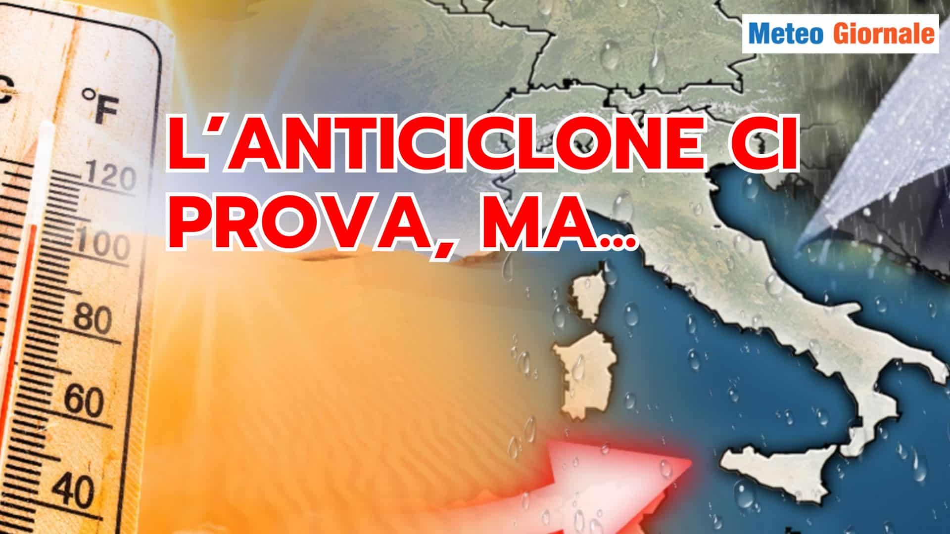 MIGLIORA sino a Pasqua, il Meteo prova la carta ANTICICLONE