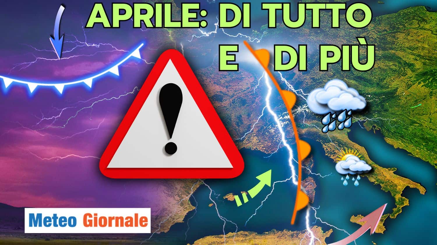 Meteo Aprile: tante piogge su diversi settori, poche su altri
