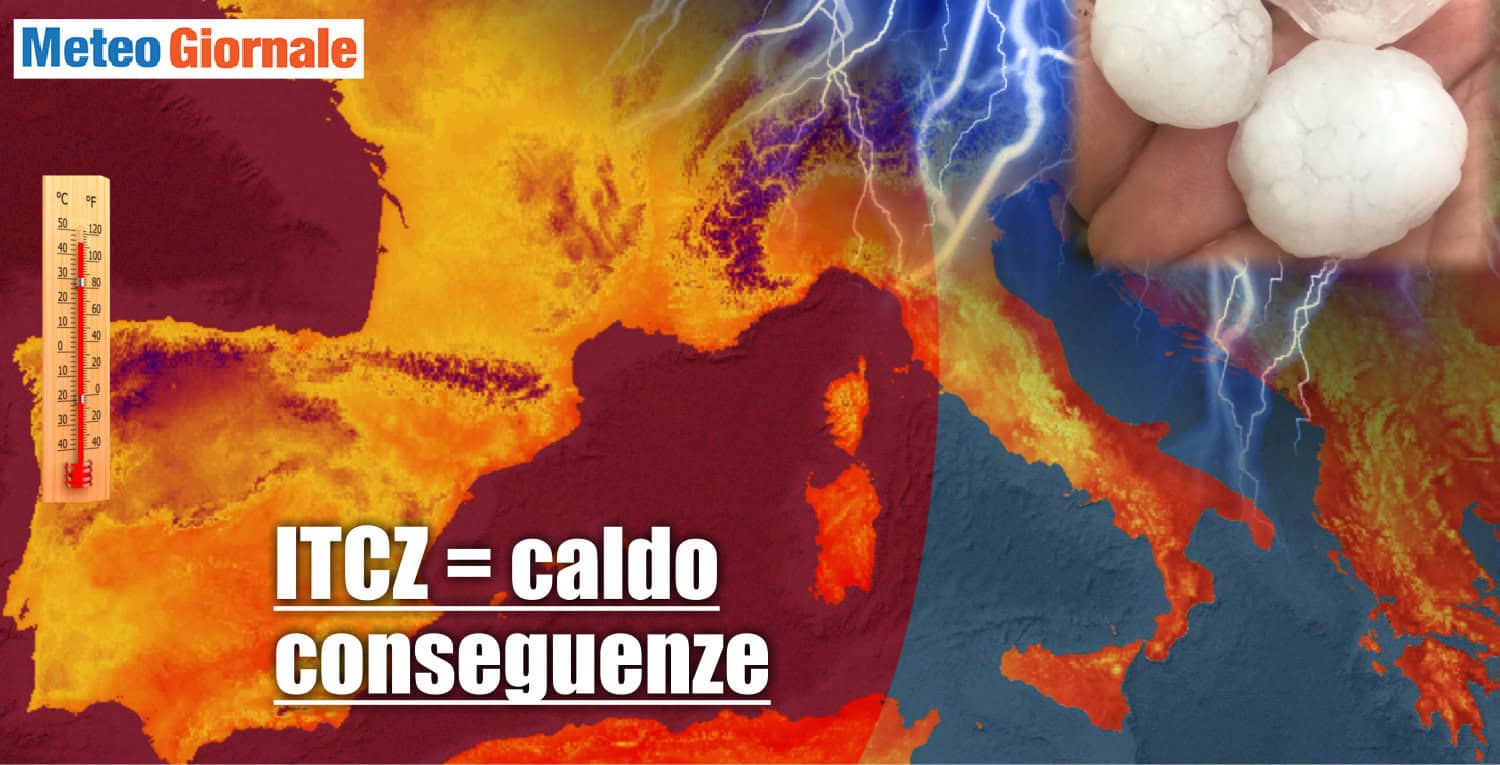 Meteo Italia: si dilata l’ITCZ, roventi masse d’aria africana in rotta verso il Mediterraneo