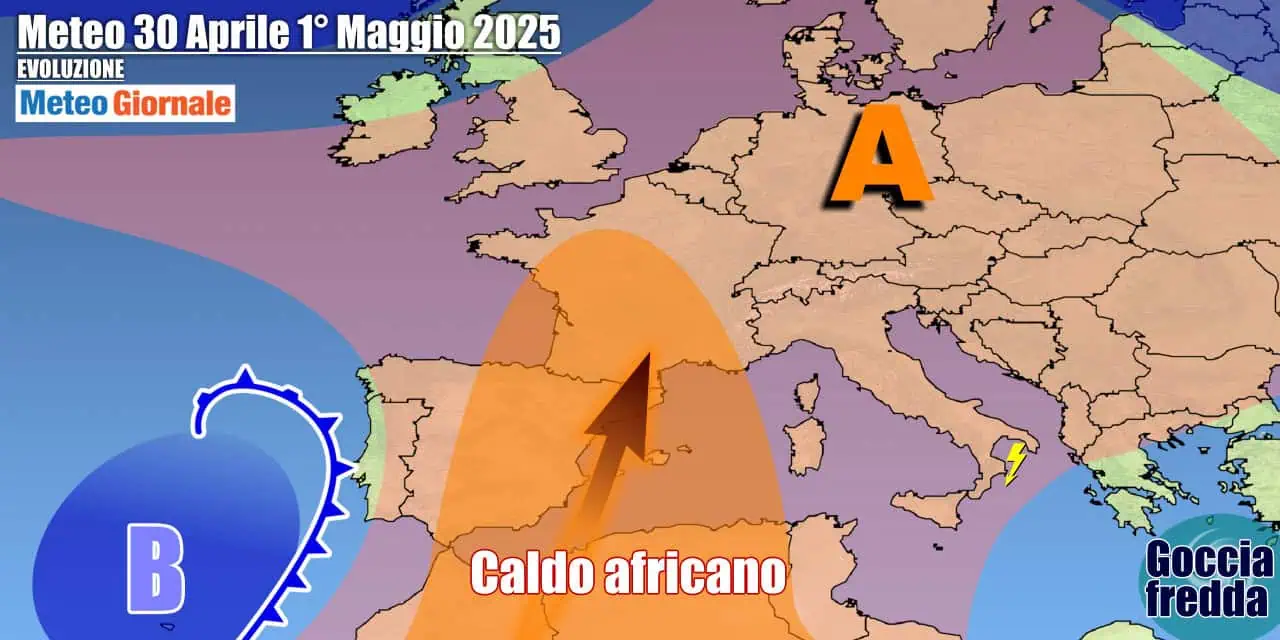 Lo strapotere dell'alta pressione caratterizzerà l'inizio di Maggio