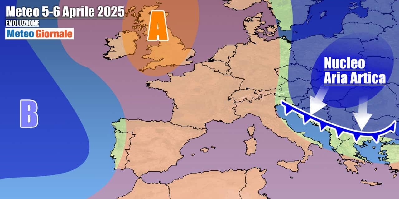 Meteo 7 Giorni: sfuriata invernale da Domenica 6 Aprile, con freddo e neve