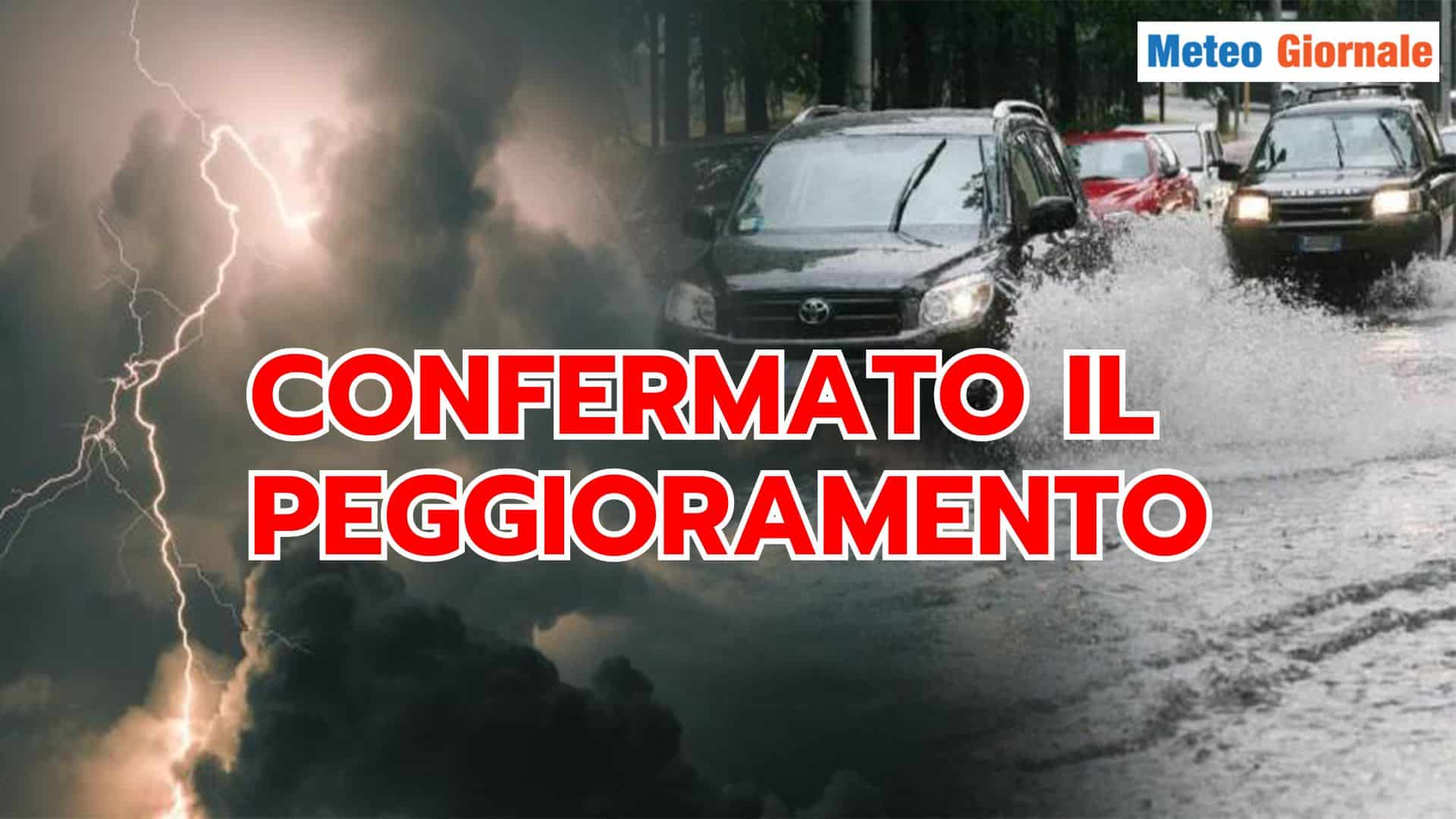 Prossima settimana: confermato il forte PEGGIORAMENTO Meteo