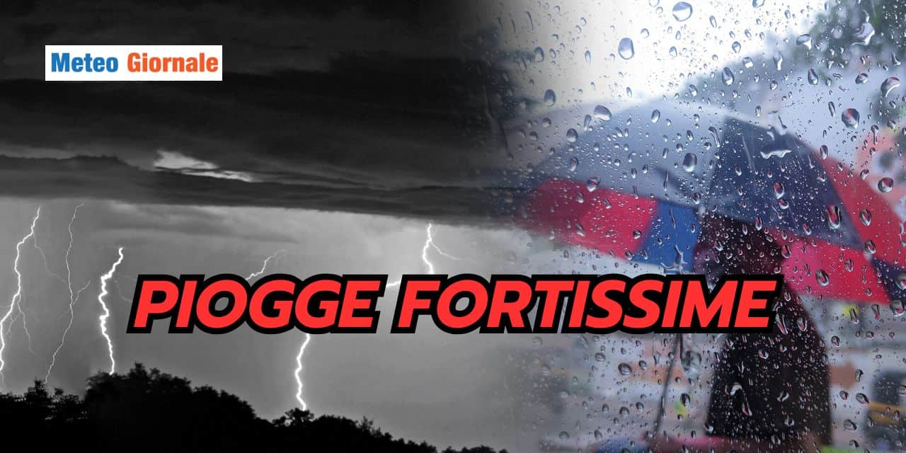 Incubo piogge fortissime nel meteo di queste Regioni