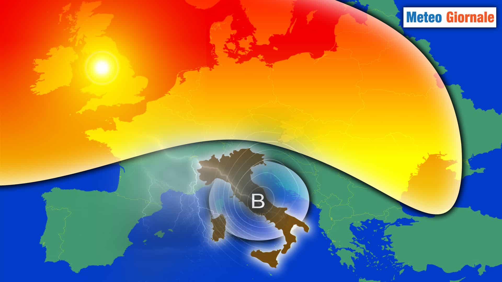 Meteo: Transita un vortice sull’Italia, altre Piogge e Temporali