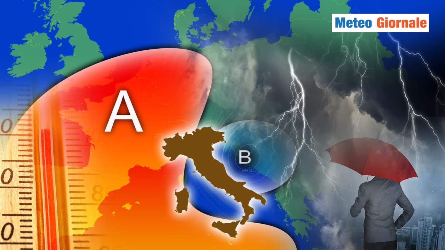 Meteo Giugno: il Getto POLARE riporta Temporali e Grandine su 5 Regioni
