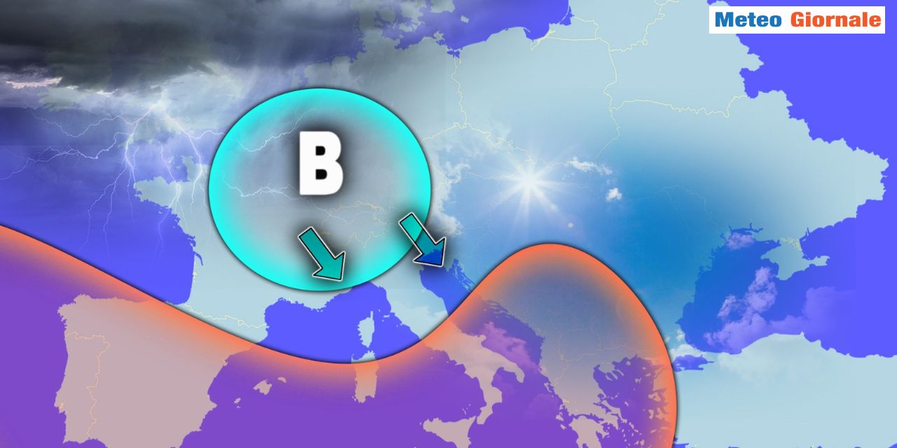 Discesa di correnti fredde da nord