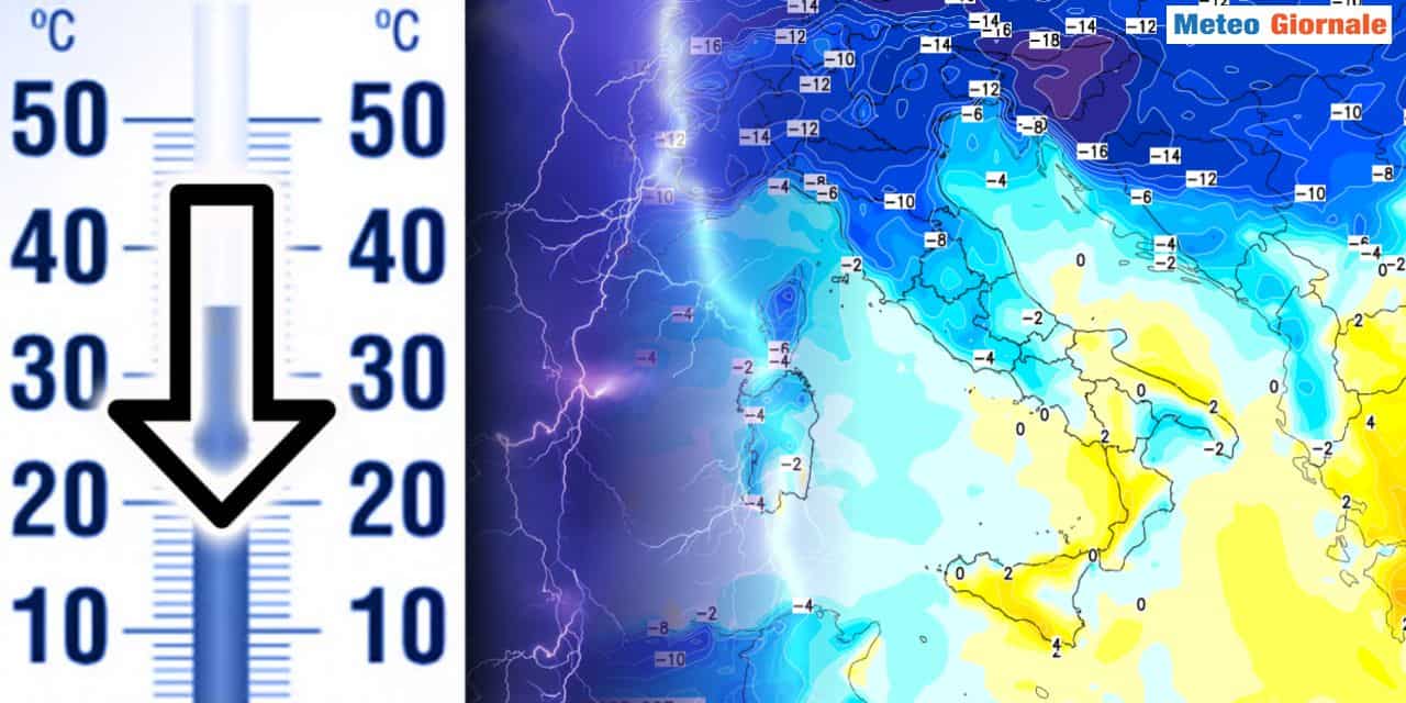 Meteo: tracollo temperature di botto, oltre 10 gradi in meno in poche ore