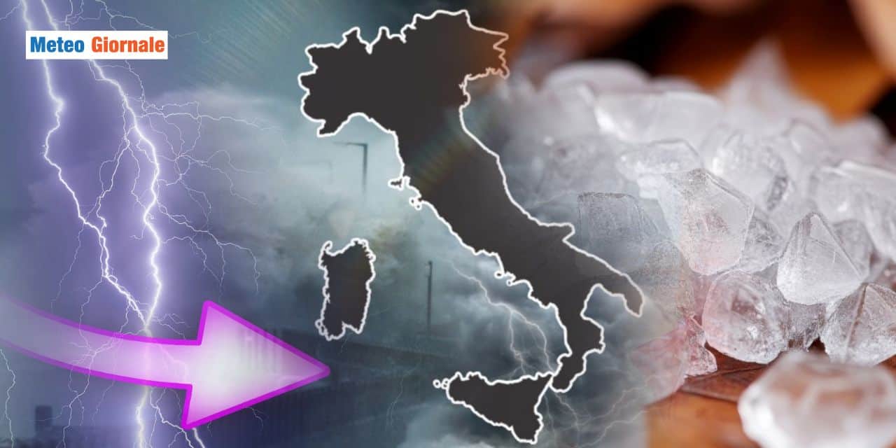 Meteo: tempesta di fulmini e grandinate ad inizio settimana su queste zone