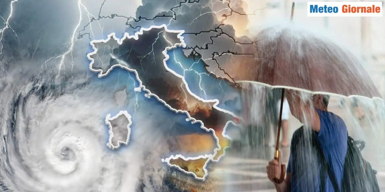 Maltempo pesante e rischio nubifragi