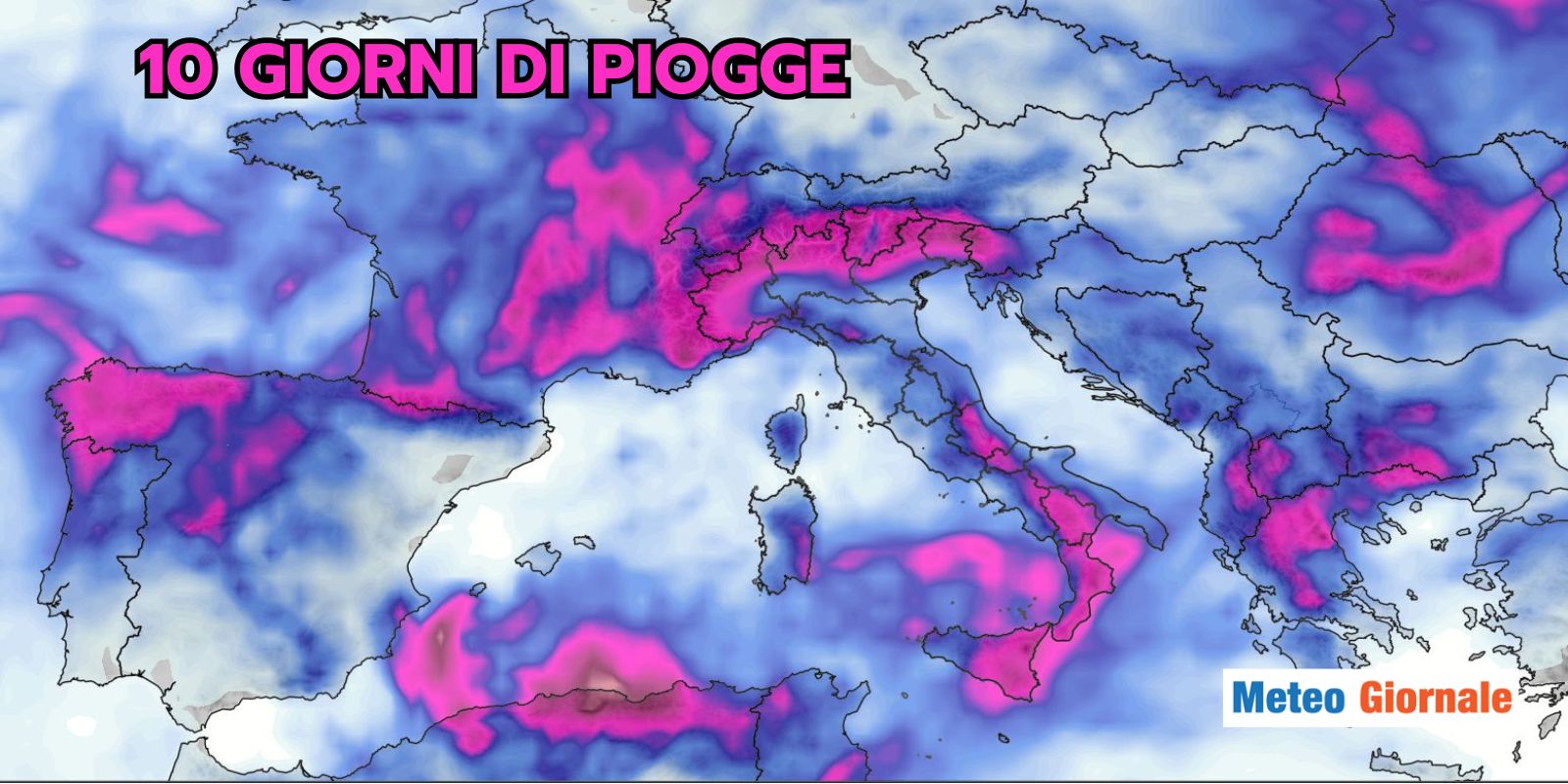 Meteo: 10 giorni di PIOGGE, pioverà tanto in queste regioni