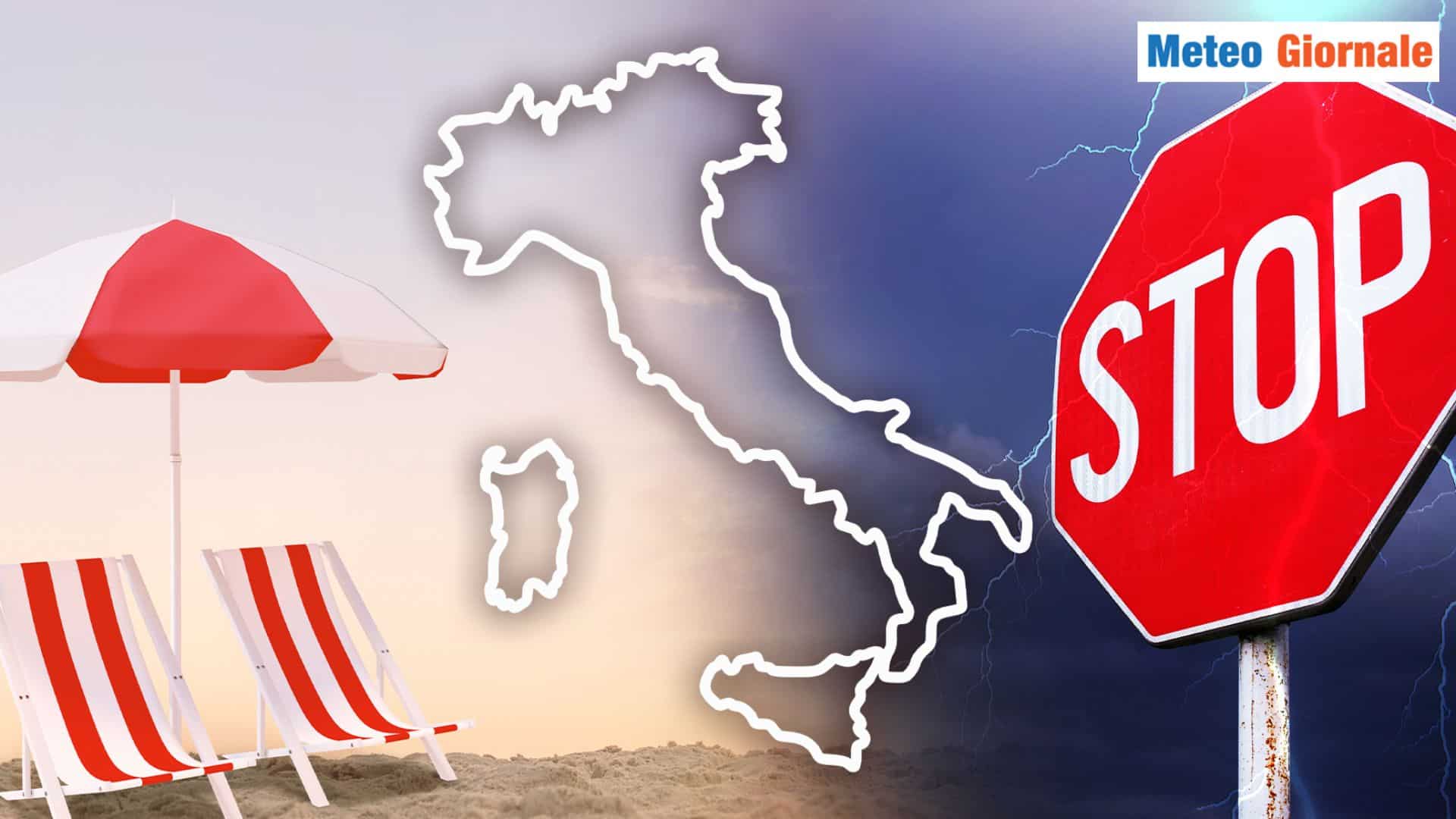 Affondo di TEMPORALI e NUBIFRAGI, ma poi stop: Meteo ESTIVO