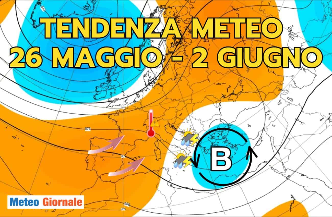 Tendenza Meteo: fine Maggio e inizio Giugno ancora con instabilità