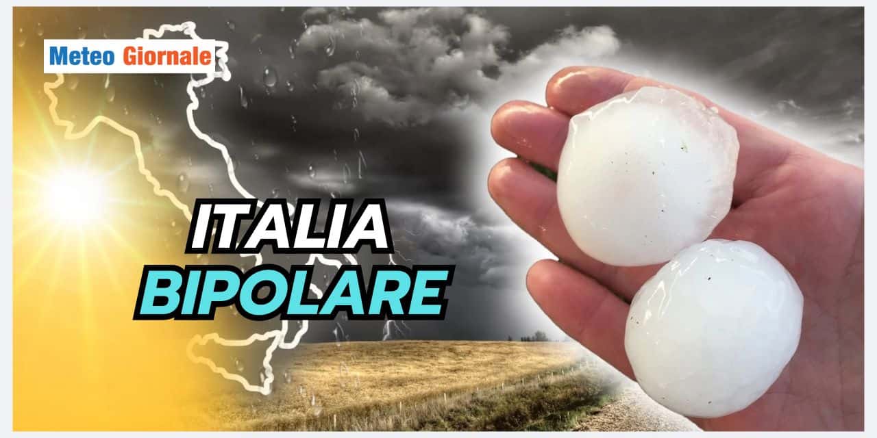 Meteo: ritorna l’Italia bipolare, tra 40 gradi e grandine